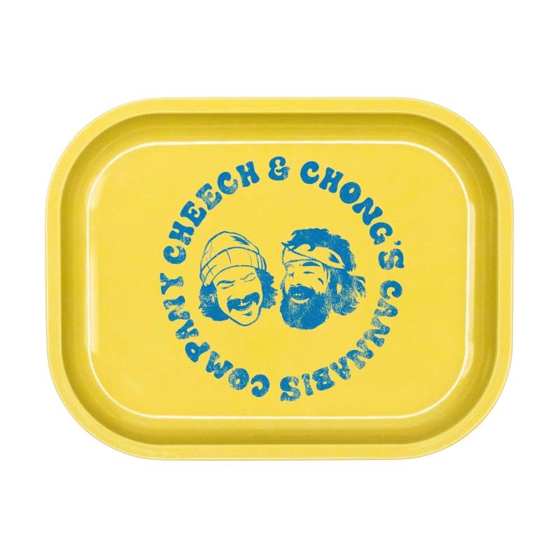 Cheech & Chong Custom Printed Rolling Tray (Yellow)
